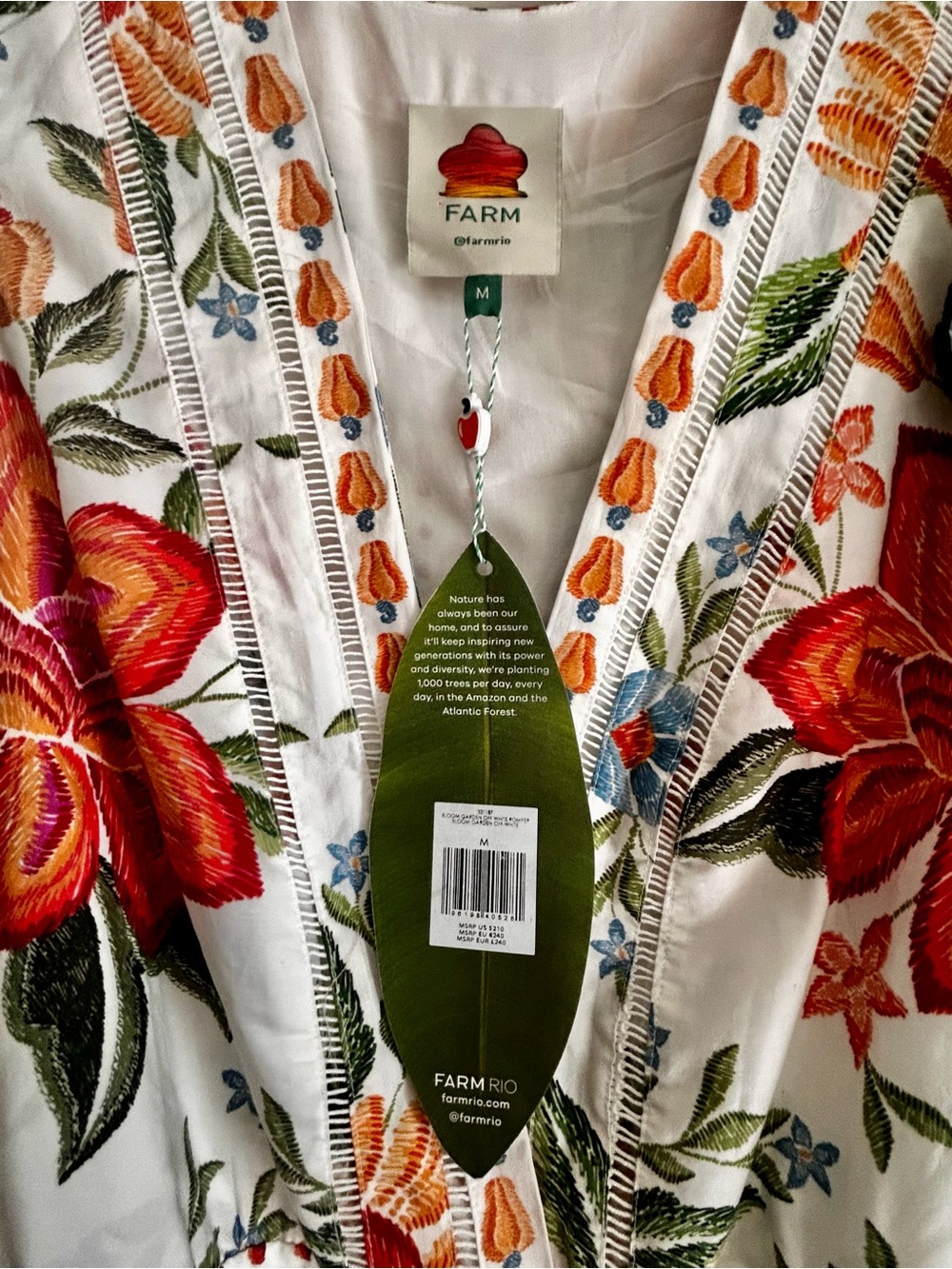 FARM RIO Off-White Bloom Garden Romper - NWT - Picture 5 of 6